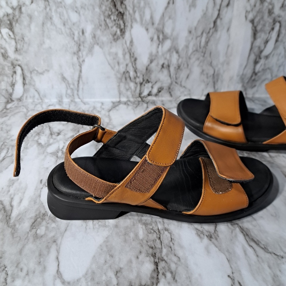 Wolky Women's Open Toe Comfortable Sandals‎ Genuine Leather Chestnut/Brown 42 - Picture 9 of 15